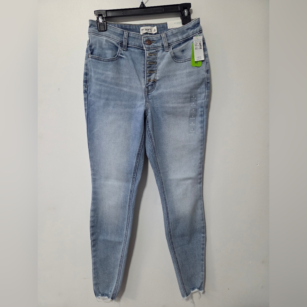 M Jeans By Maurices Super Skinny High Rise Disressed Jeans